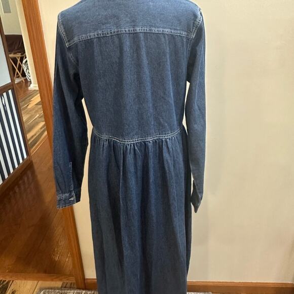 Vintage Disney Winter Jean Dress Winnie the Pooh Medium - Picture 6 of 9